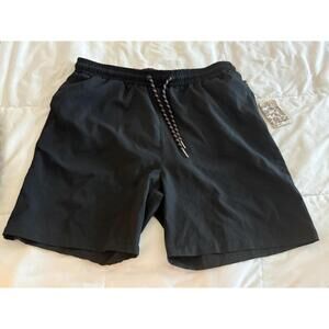 Men's Swim Shorts Size X-Large, Black/Red